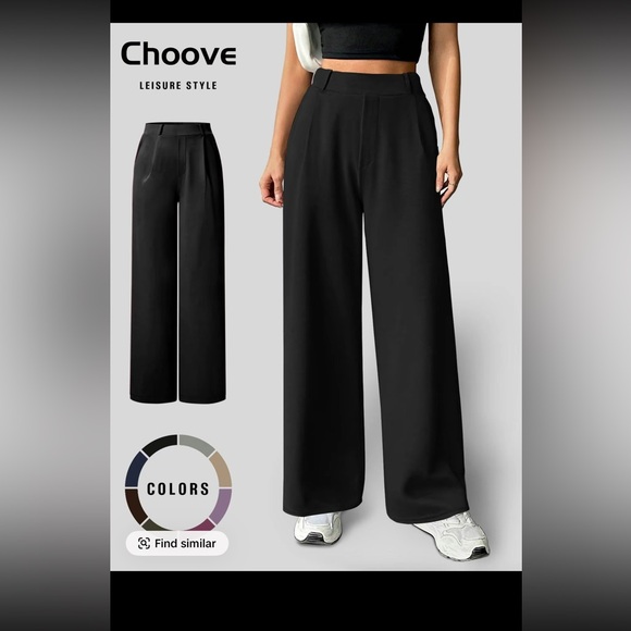 Black Wide-Leg Trousers - Picture 2 of 2